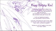 Website for Kira's Birthday with a birthday card guestbook: featuring Yue (2020/trellix)